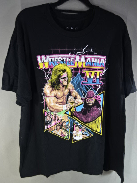 WrestleMania 6 Picture T-Shirt (1) (WWE/Black)