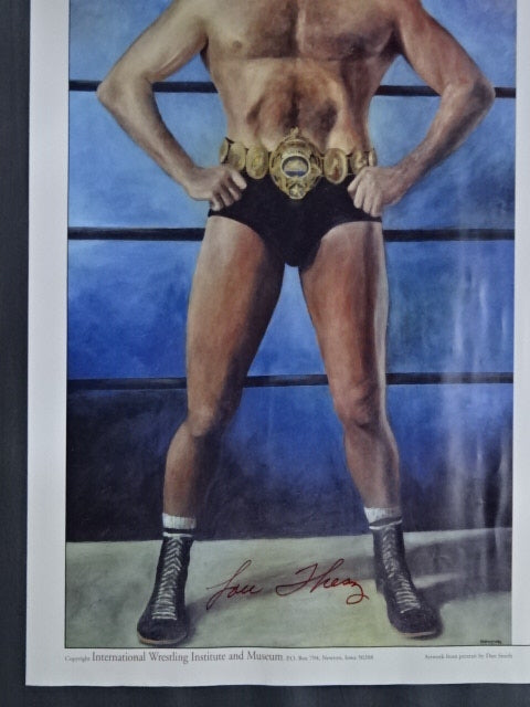 【hand signed autograph】 Lou Thesz Poster