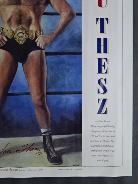 【hand signed autograph】 Lou Thesz Poster