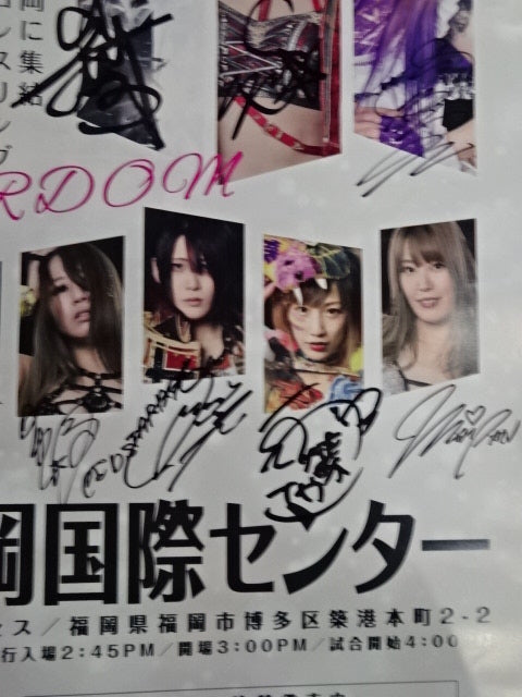 ★ All 14 fighters hand signed autograph ★ Fukuoka Goddess Festival 2022 ~Baten Stardom~