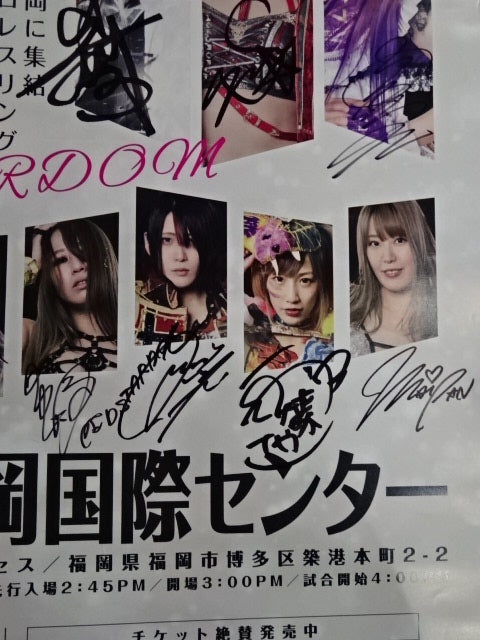 ★ All 14 fighters hand signed autograph ★ Fukuoka Goddess Festival 2022 ~Baten Stardom~