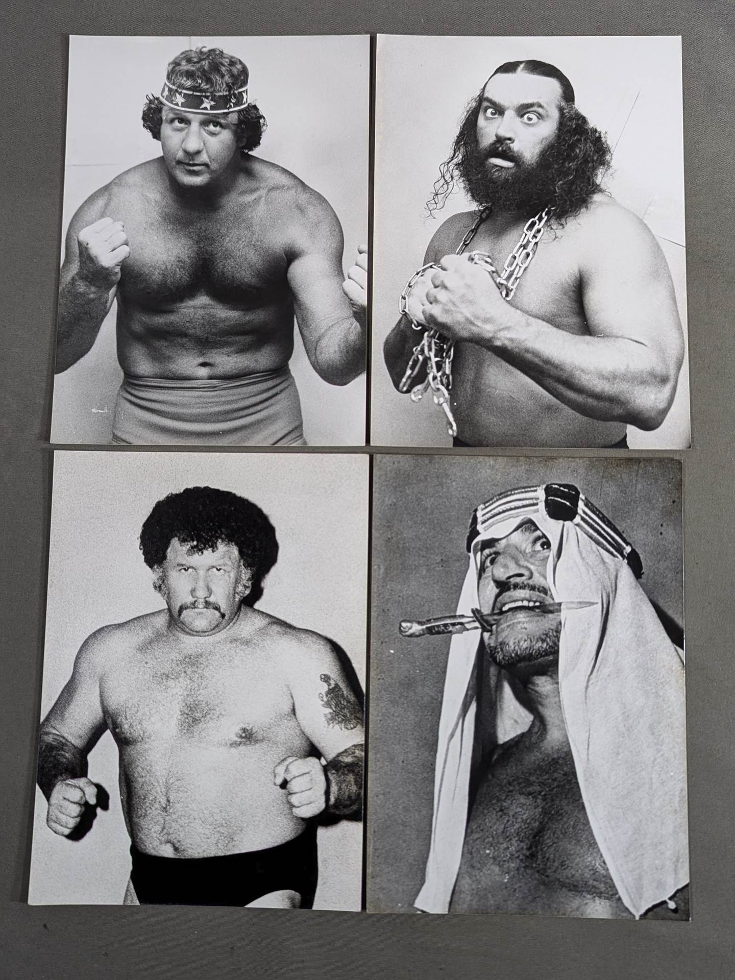 1979 & 1980 All Japan Pro Wrestling Real World Tag League fighters Black and White photo set