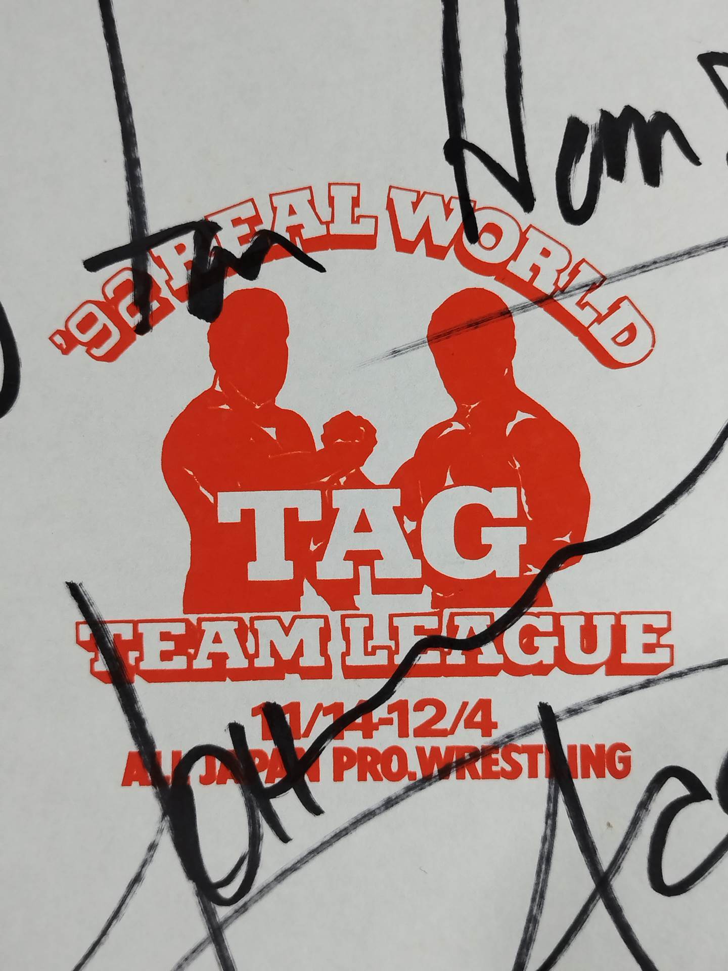 Stan Hansen and Johnny Ace (92 Real World Tag League ) Shikishi ( Autograph board ) )