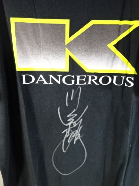 【hand signed autograph】 Toshiaki Kawada DANGEROUS K T-Shirt (2) (Black)