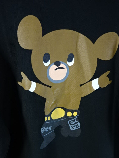 Muto Keiji Muto Bear Long Sleeve T-Shirt (1) ( Pro Wrestling LOVE/Black)