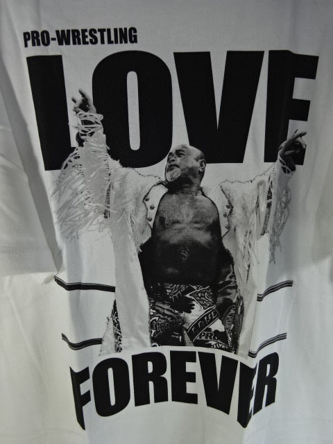 武藤敬司 プロレスリングLOVE FOREVER Tシャツ②(ホワイト)