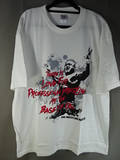 武藤敬司 LOVEポーズ Tシャツ①(ホワイト)