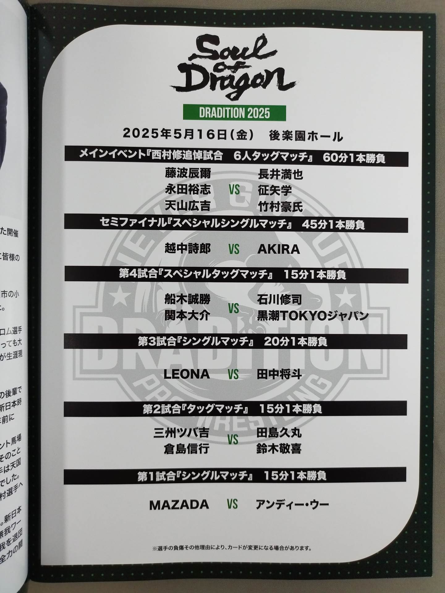 ドラディション / Soul of Dragon 2025