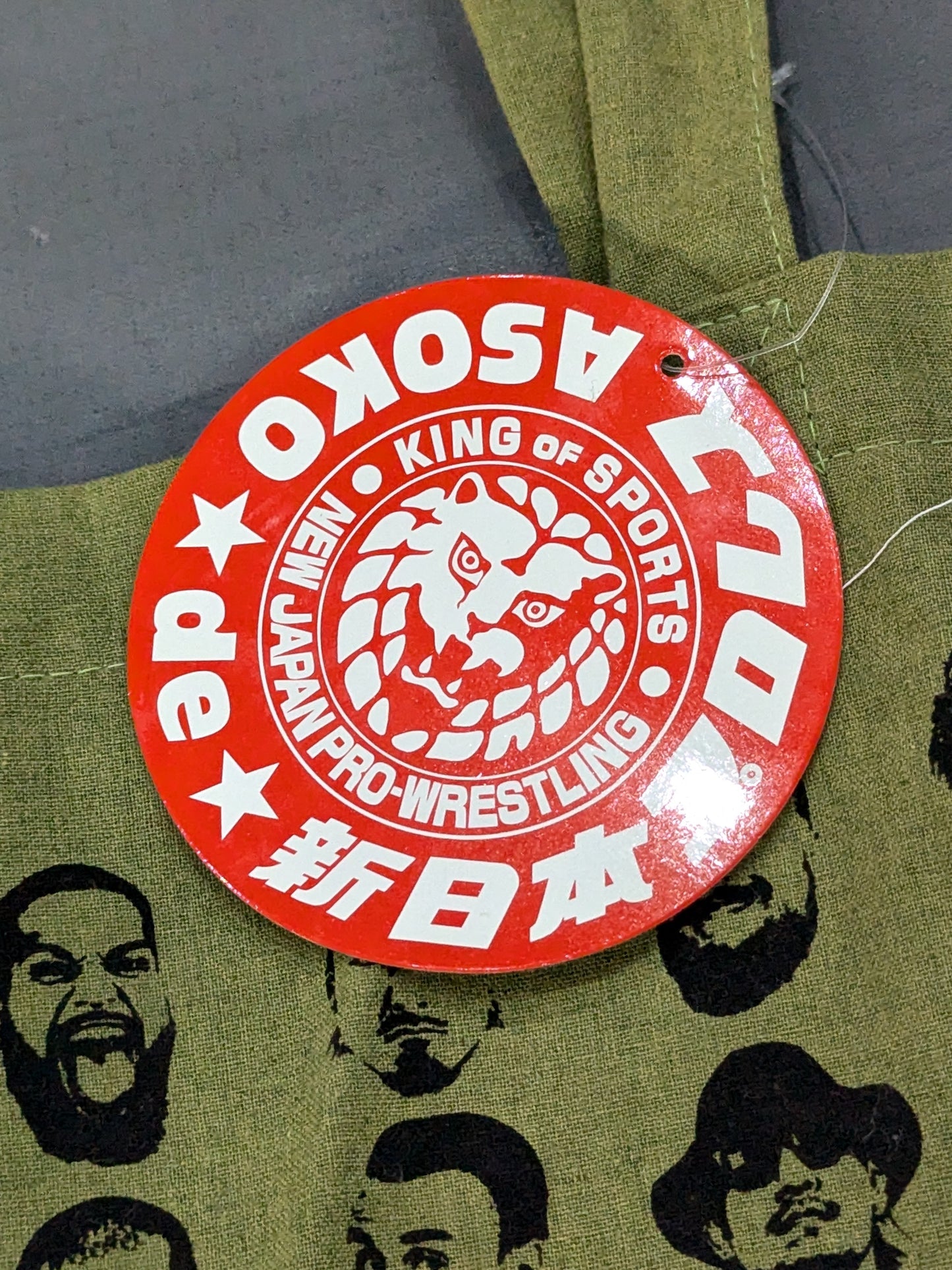 ★ASOKO de 新日本プロレス★ buggyフェイス柄 トートバッグ