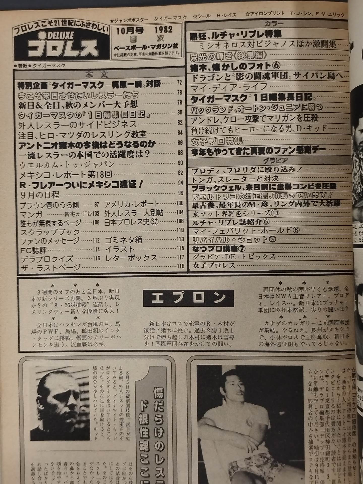 デラックスプロレス 1982年10月号