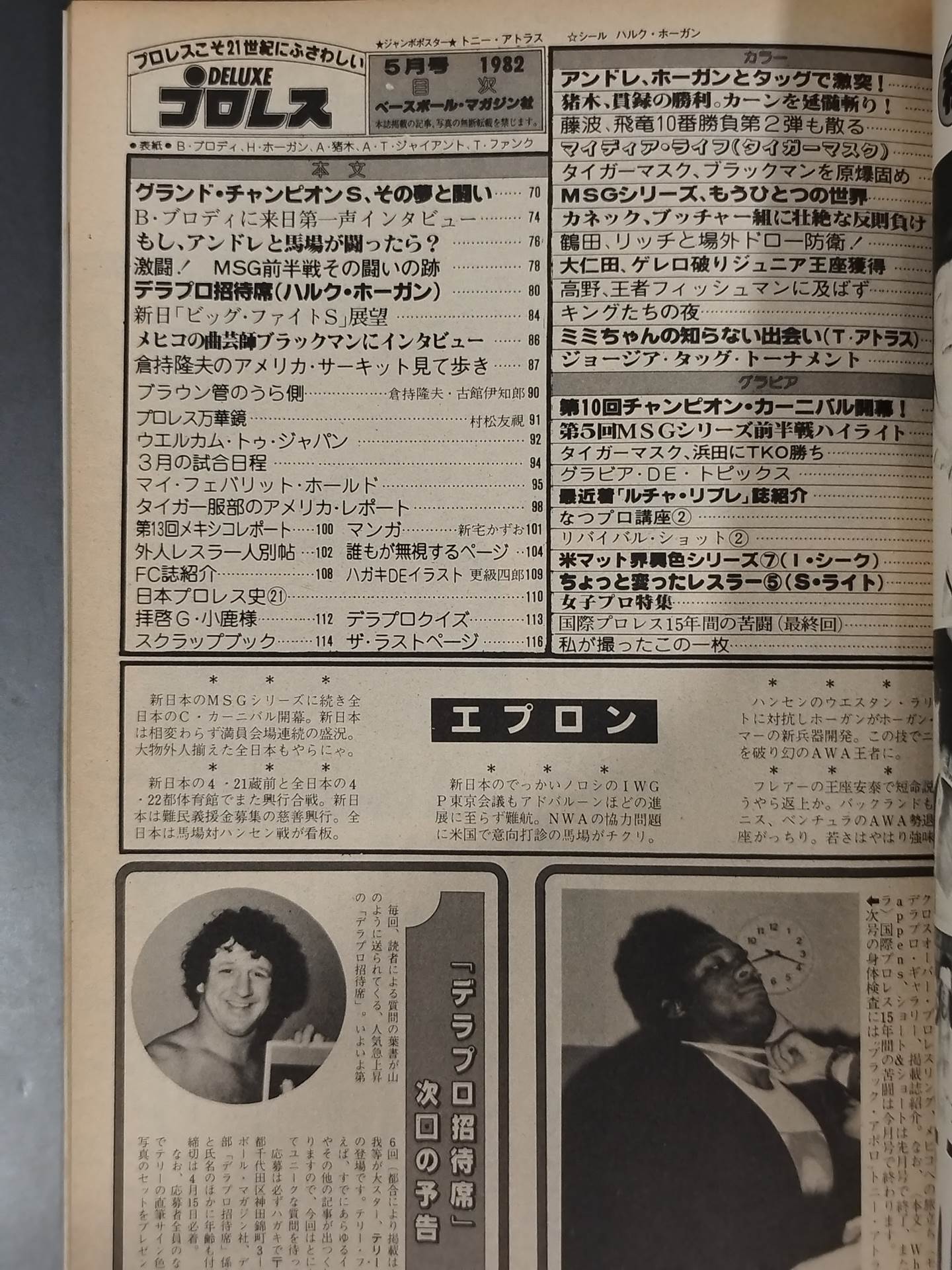 デラックスプロレス 1982年5月号