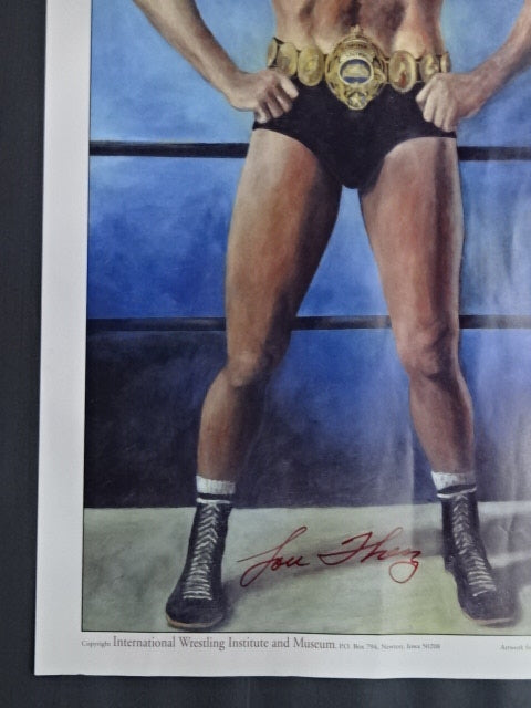 【hand signed autograph】 Lou Thesz Poster