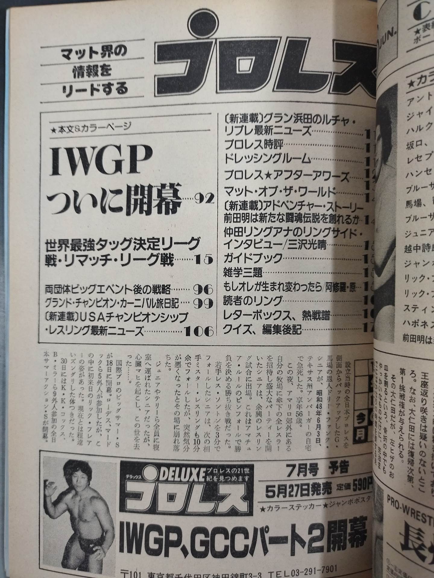Monthly Pro Wrestling June 1983 issue