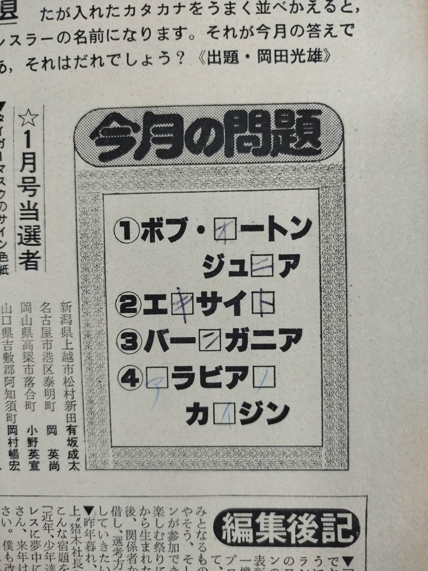 Pro Wrestling Monthly, February 1983
