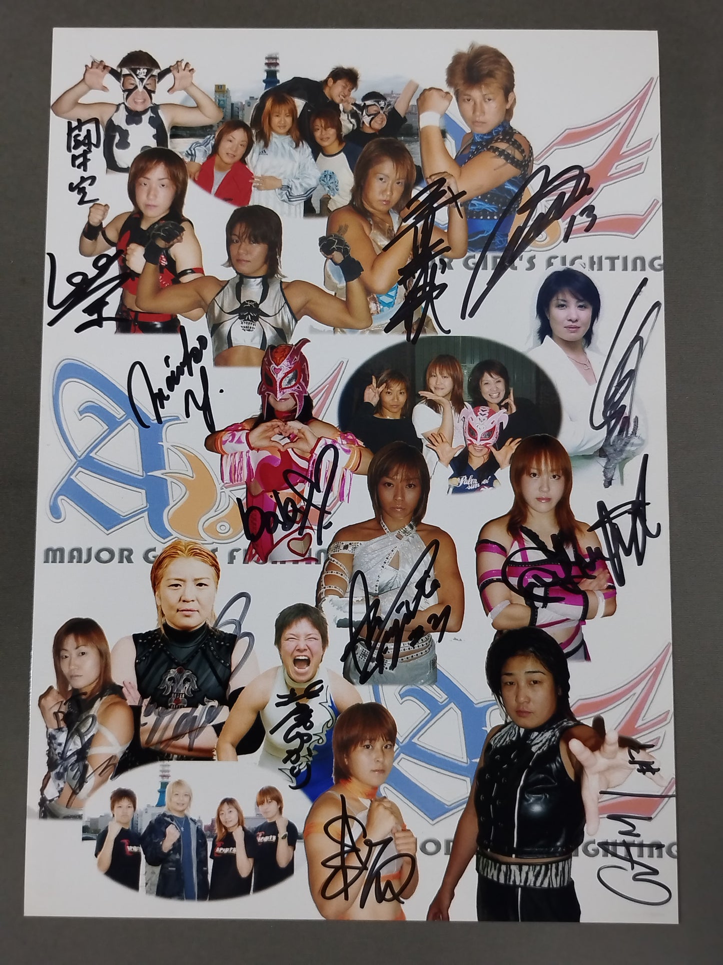 [14 fighters hand signed autograph Major Women's Pro Wrestling AtoZ Pro-Photo