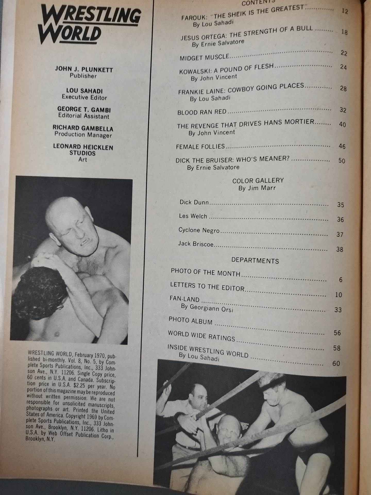 Wrestling WORLD, February 1970 issue