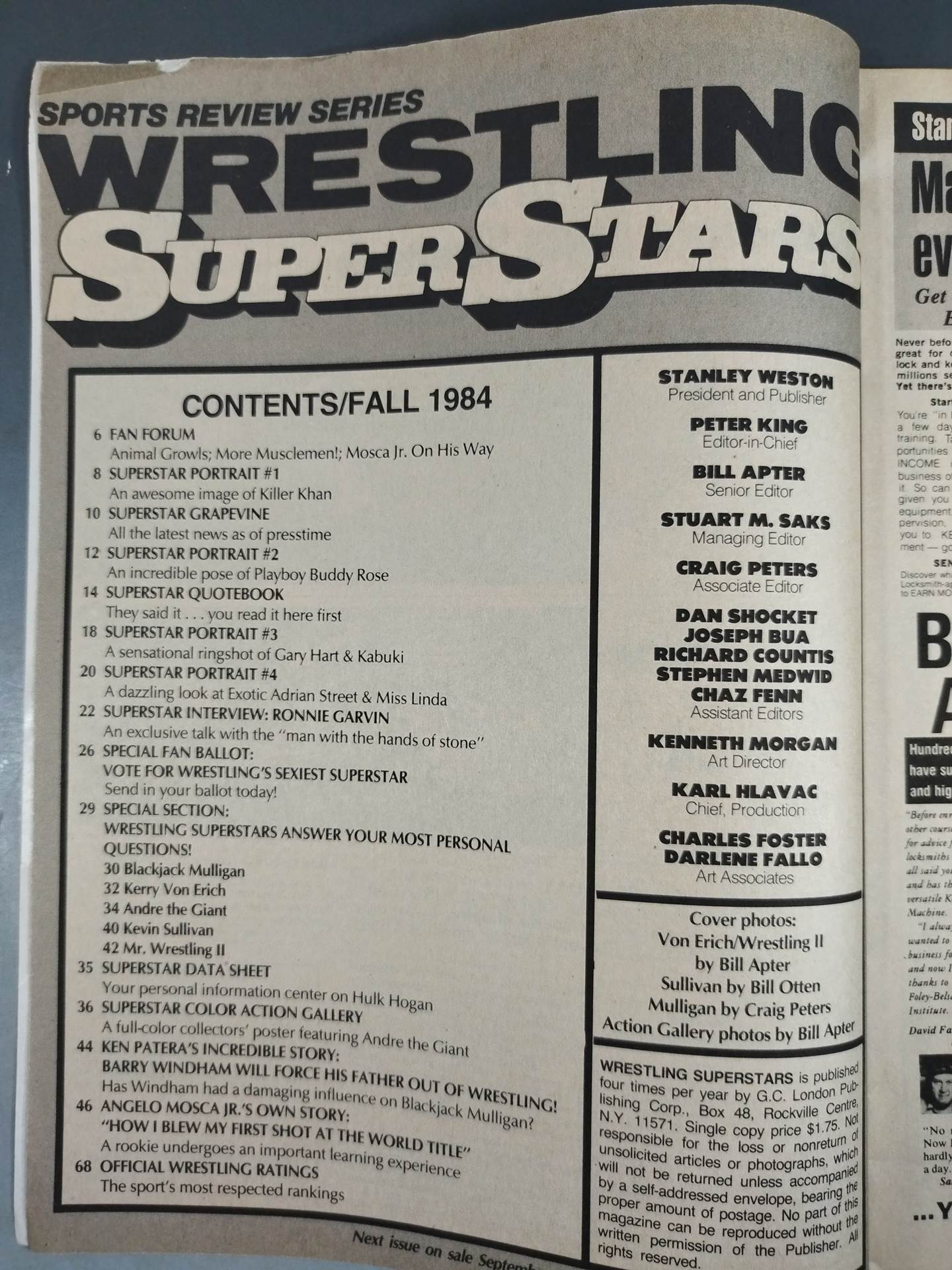 Wrestling SUPER STARS Fall 1984