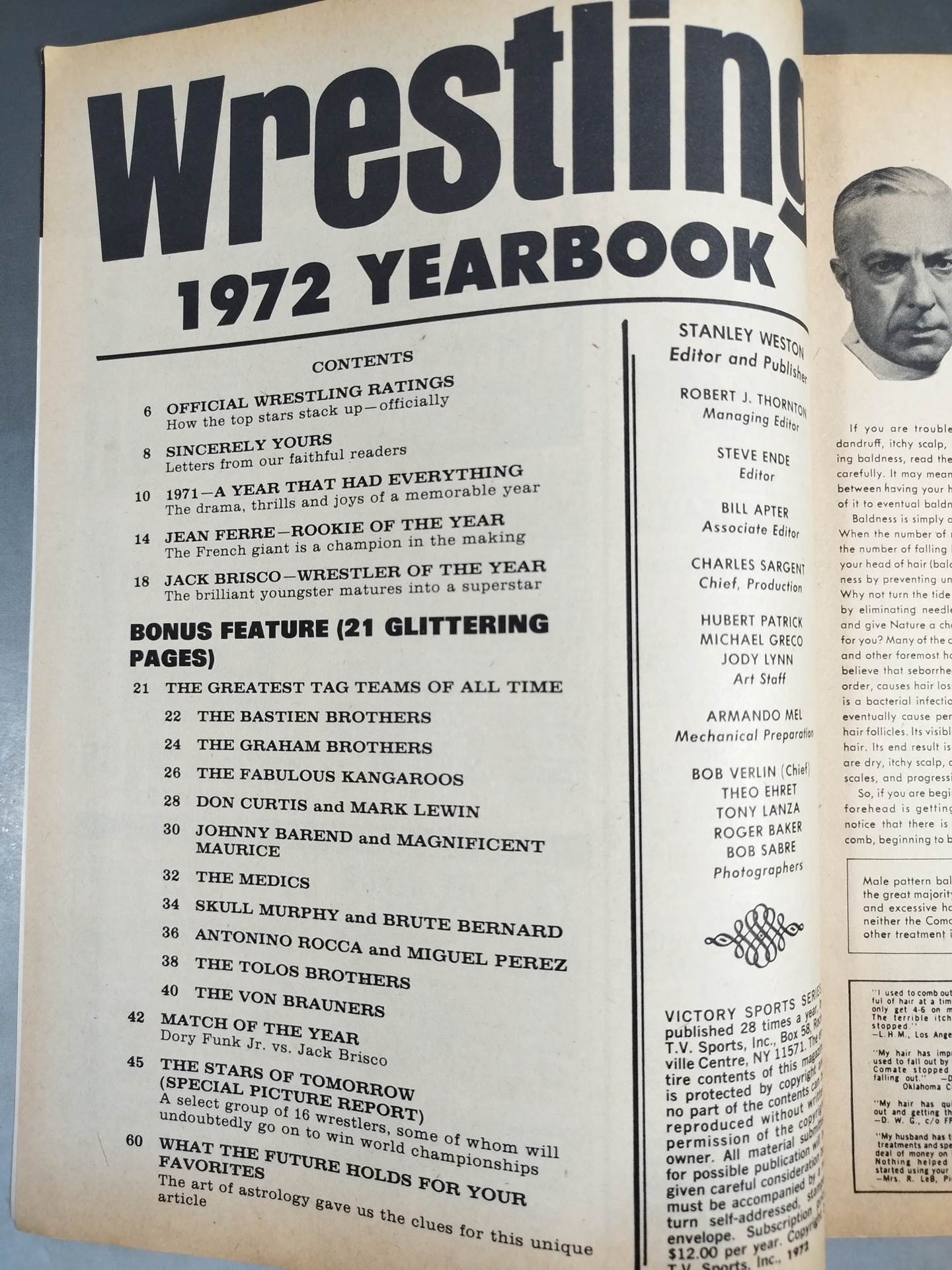 Wrestling 1972 YEARBOOK