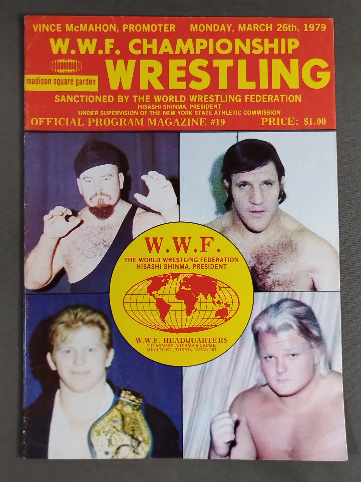 ★バックランドvsバレンタイン 王座戦★ W.W.F. CHAMPIONSHIP WRESTLING OFFICIAL PROGRAM MAGAZINE No.19