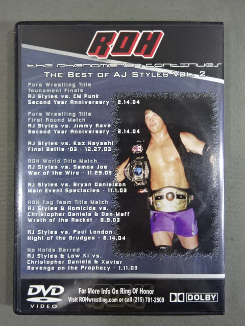 THE PHENOMENON CONTINUES ★ROH THE BEST OF AJ STYLES Vol.2★