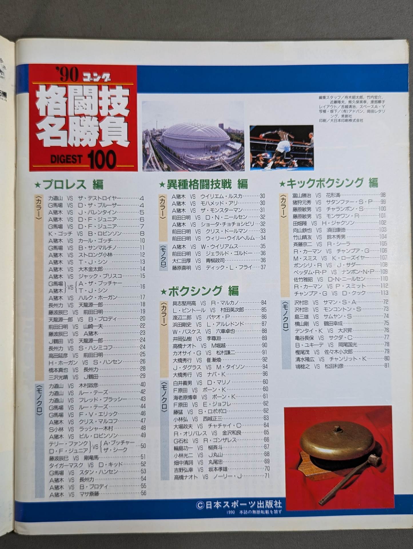 ゴング増刊号 格闘技名勝負DIGEST100