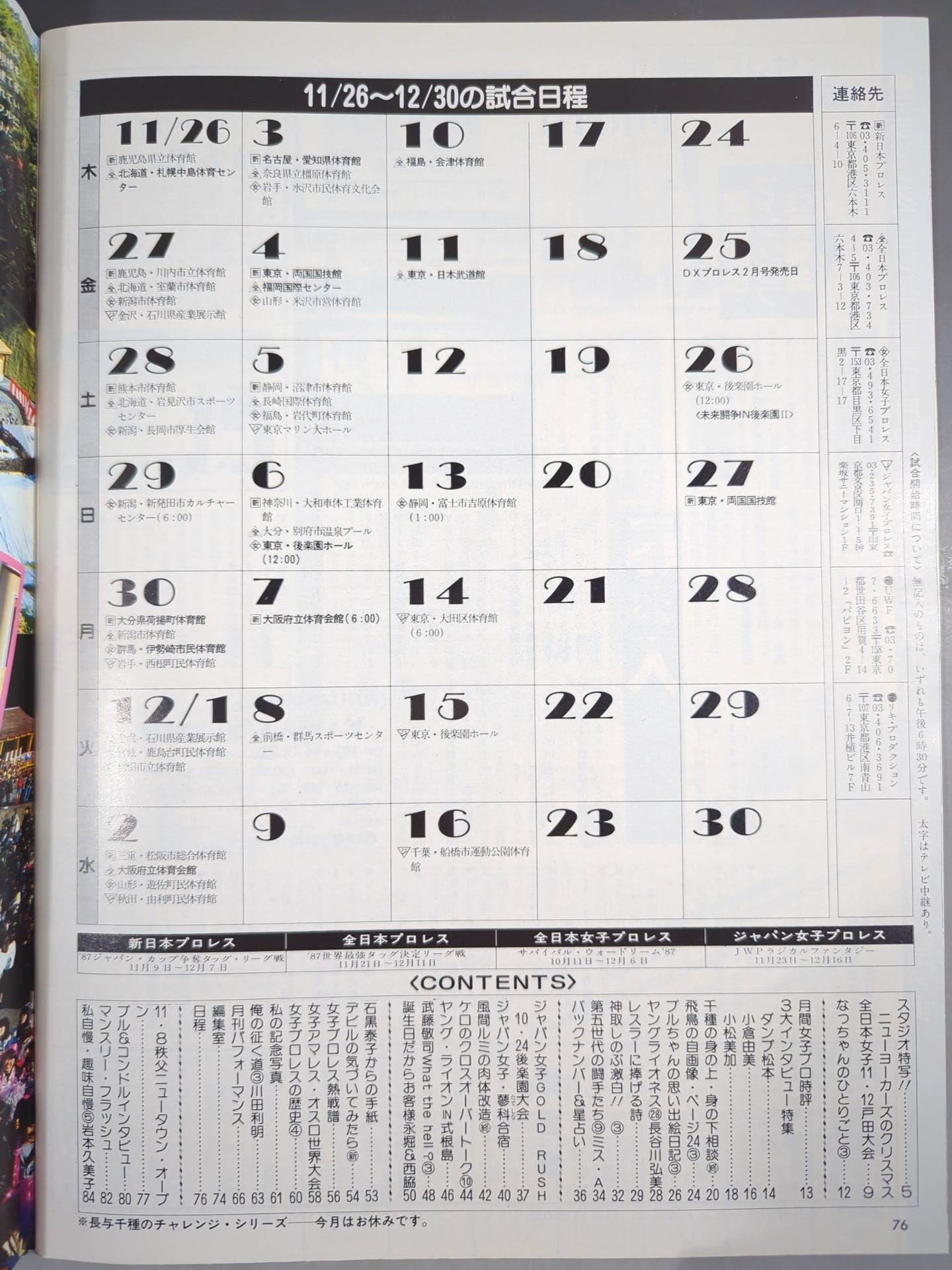 デラックスプロレス 1988年1月号