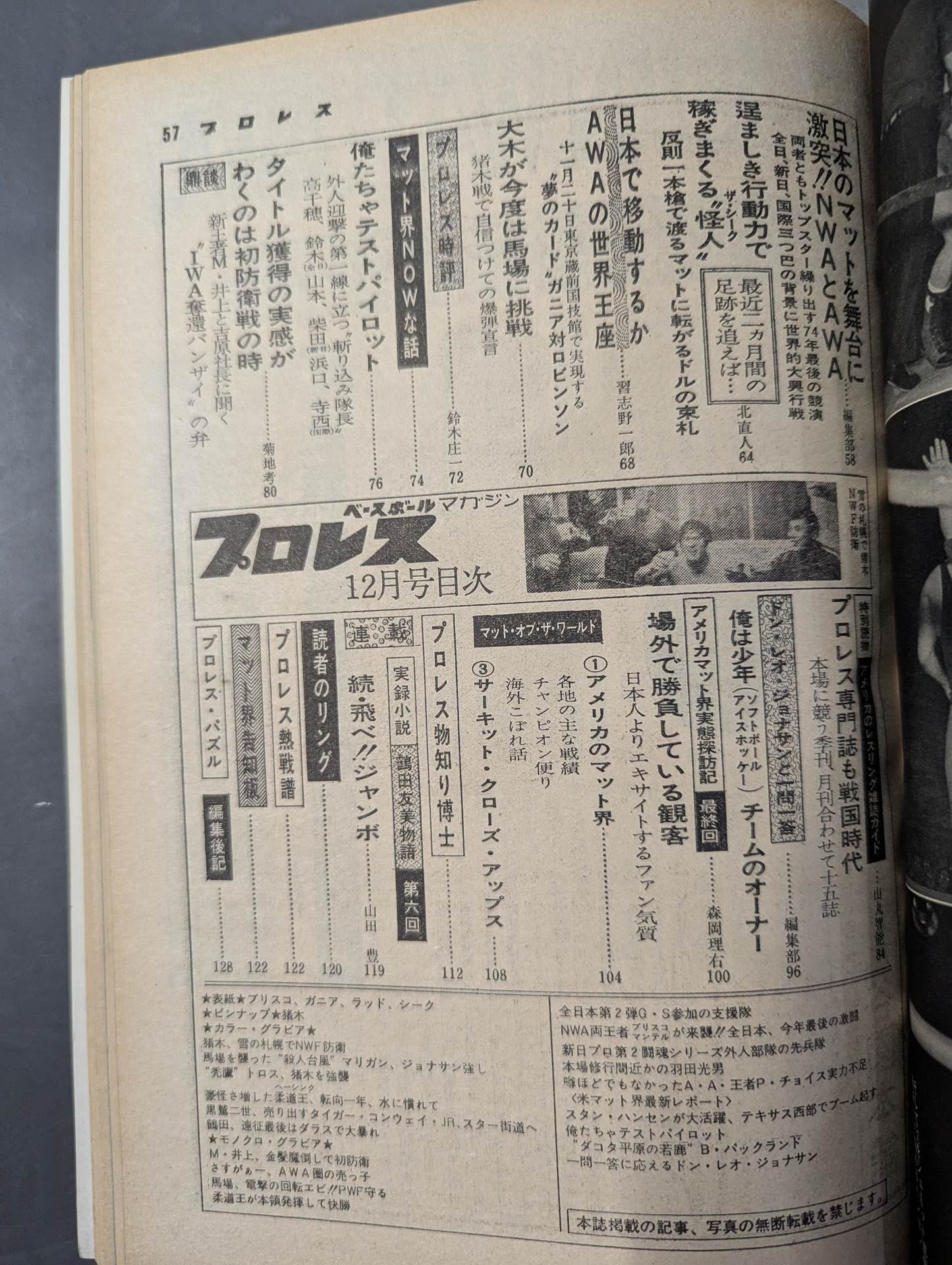 月刊プロレス 1974年12月号
