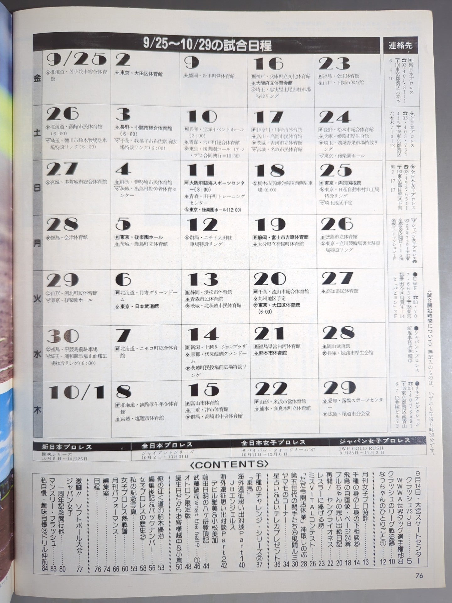 デラックスプロレス 1987年11月号