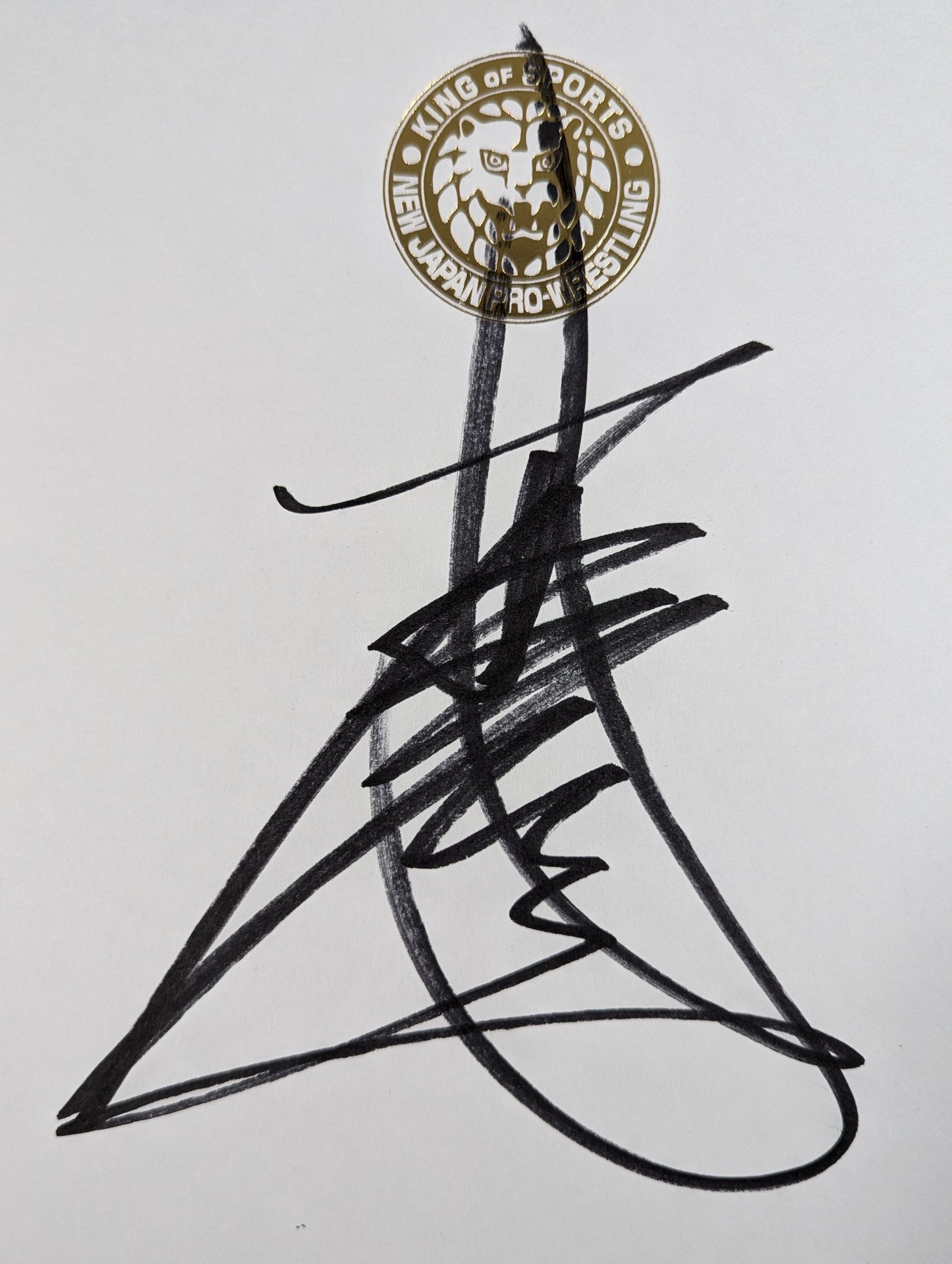 Hiroyoshi Tenzan (Lion Mark Shikishi ( Autograph board ) )