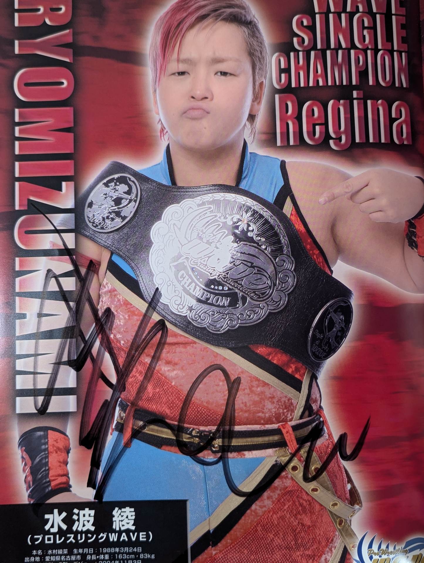 [6 fighters hand signed autograph 】Pro-wrestling WAVE Official Pamphlet vol.93