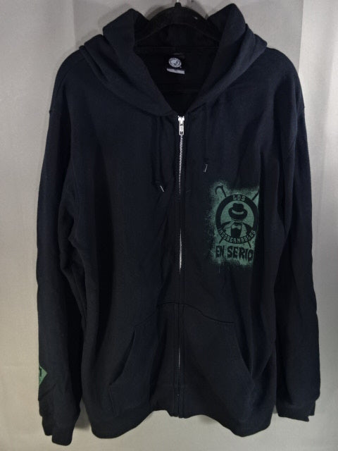 BUSHI ×L.I.J EN SERIO Zip hoodie (2)(Black)