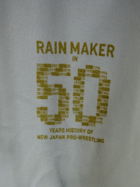 Kazuchika Okada  RAINMAKER IN NEW JAPAN PRO-Wrestling HISTORY HOODIE Pullover Hoodie  (White)
