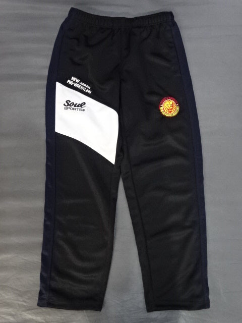 新日本プロレス×SOUL SPORTS ライオンマーク ジャージパンツ①(ブラック)