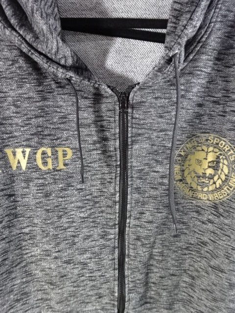New Japan Pro Wrestling × Shimamura Lion Mark Pullover Hoodie (4) (Grey)