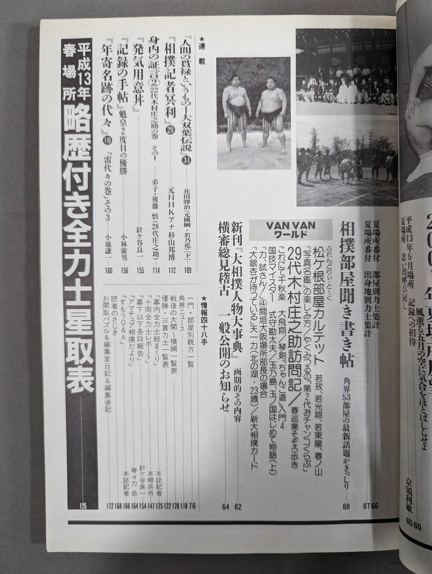 相撲 2001年5月号