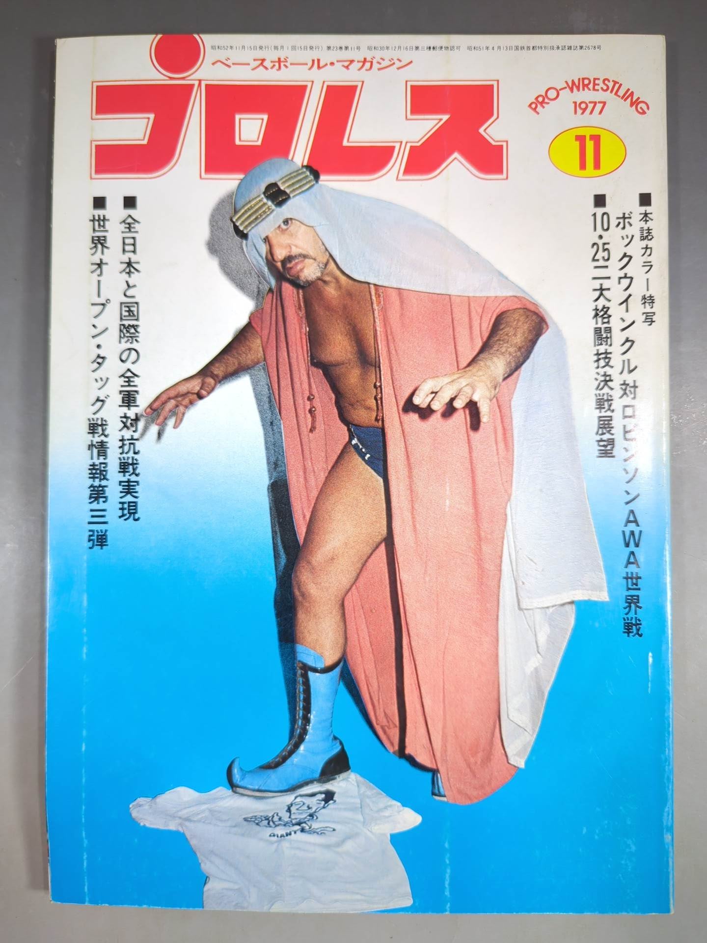 Monthly Pro Wrestling November 1977 issue