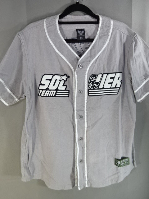 ソルジャーチーム ベースボールシャツ①(グレー)