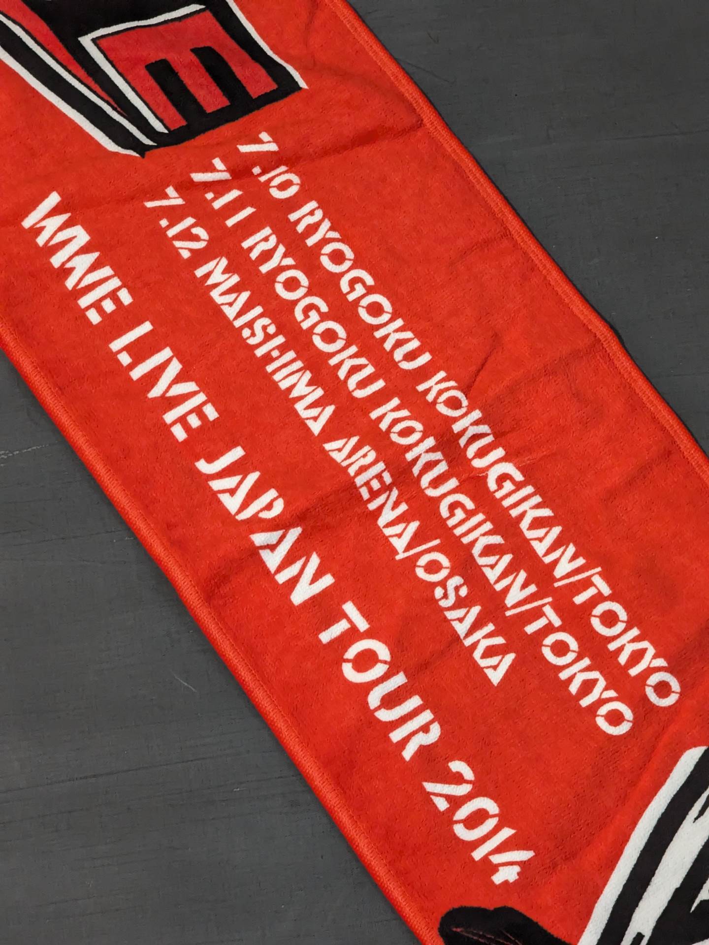 WWE LIVE JAPAN TOUR 2014 Muffler Towel