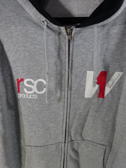 WRESTLE-1×rsc products ジップパーカー①(グレー)