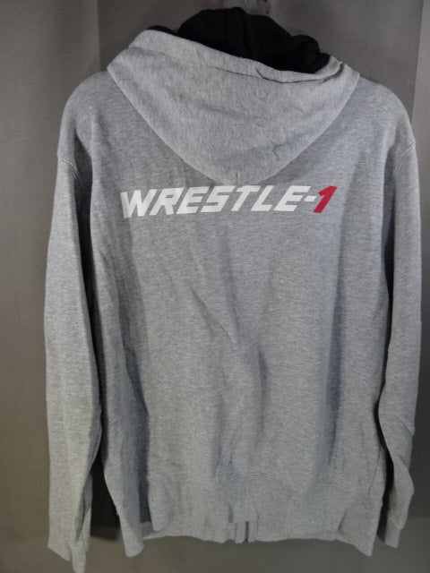 WRESTLE-1×rsc products ジップパーカー①(グレー)