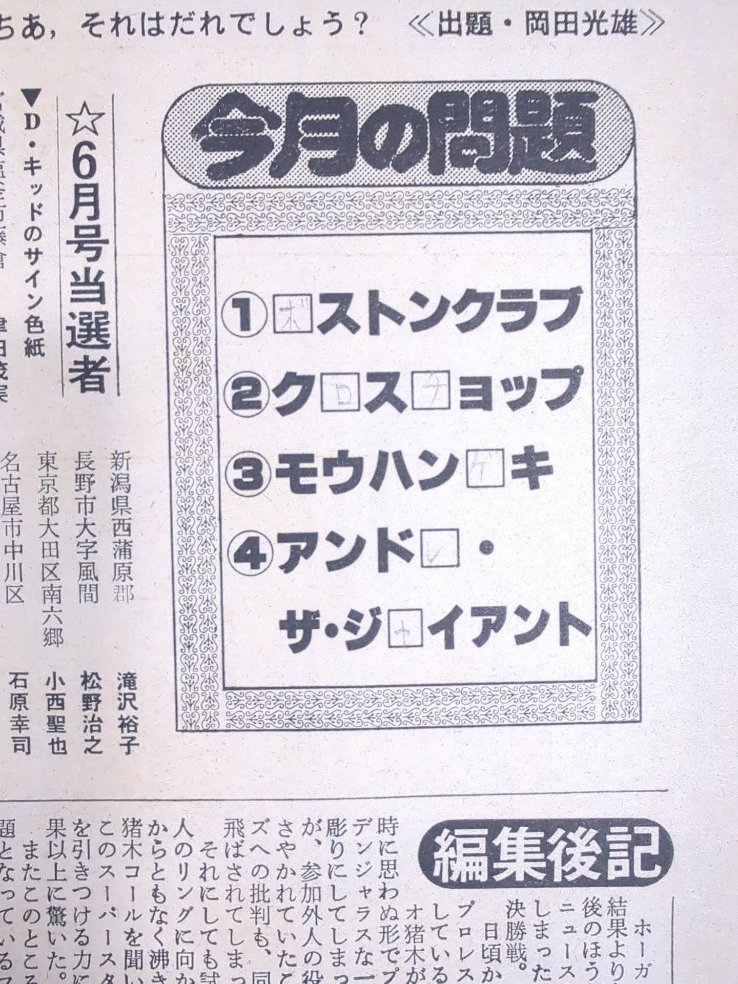 月刊プロレス 1983年7月号