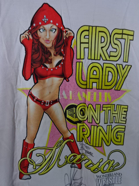 【hand signed autograph】 Maria Kennelis FIRST LADY Illustration T-Shirt