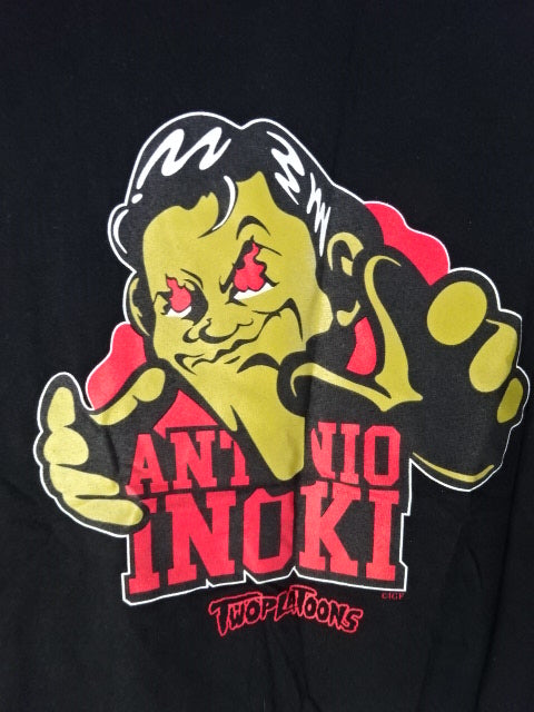 【Akira Maeda hand signed autograph 】 Antonio Inoki ×TWOPLATOONS FIRE EYES T-Shirt(1)( Black)