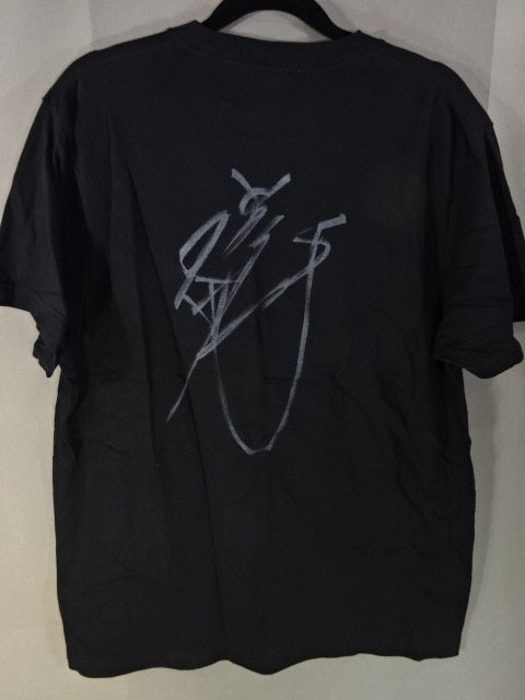 【Akira Maeda hand signed autograph 】 Antonio Inoki ×TWOPLATOONS FIRE EYES T-Shirt(1)( Black)