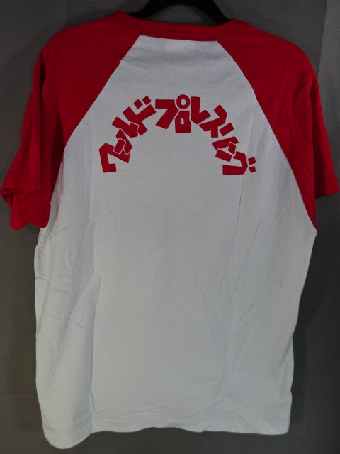 Lion Mark Raglan T-Shirt (3) (White×Red)