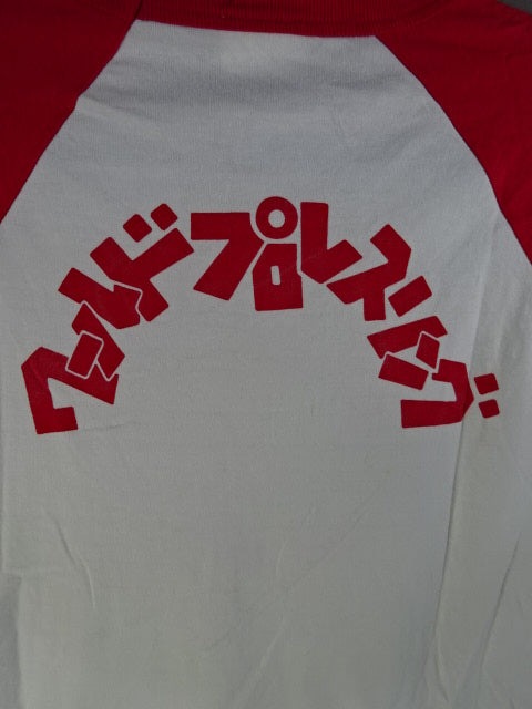 Lion Mark Raglan T-Shirt (3) (White×Red)