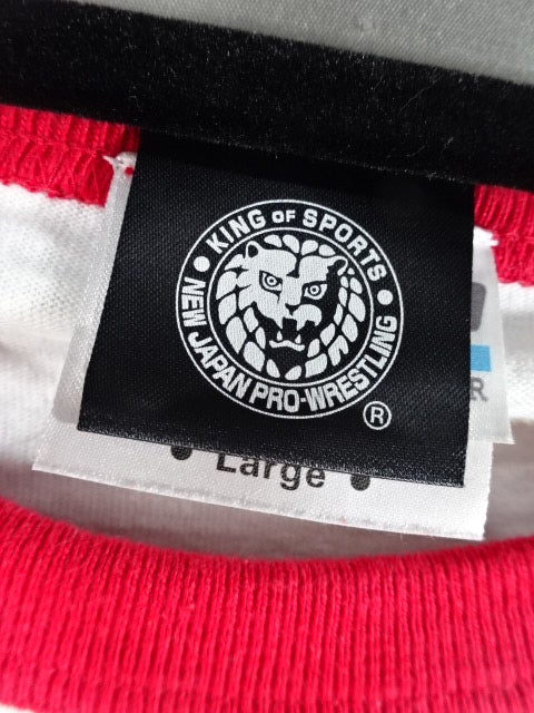 Lion Mark Raglan T-Shirt (3) (White×Red)
