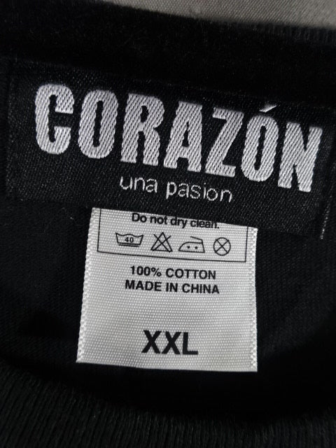Lion Mark × CORAZON T-Shirt (1) (Black)
