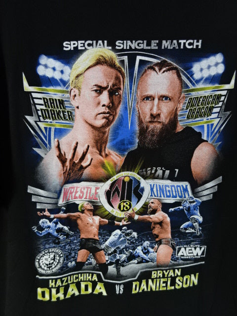 WRESTLE KINGDOM 18 Kazuchika Okada vs Brian Danielson Commemorative T-Shirt