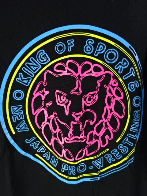 New Japan Pro Wrestling ×HAOMING Lion Mark T-shirt (1) (black)